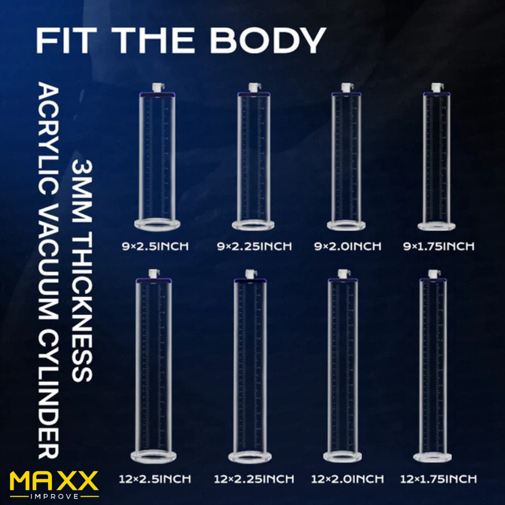 MAXX IMPROVE Penis Pump with Metal Pressure Gauge Handle - Maxx Improve