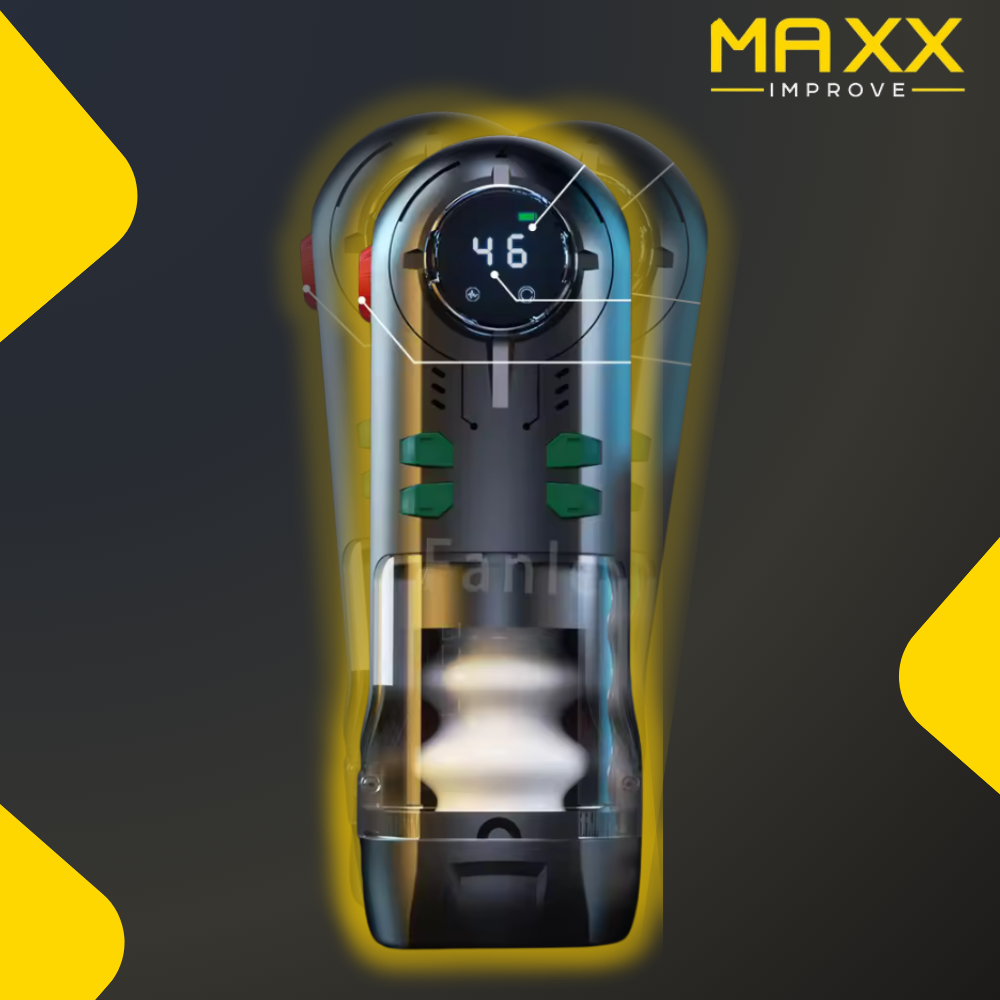 MAXX IMPROVE SensuWave Masturbator 3-in-1, Zuigen-Trillen-Kreunen (Optioneel)