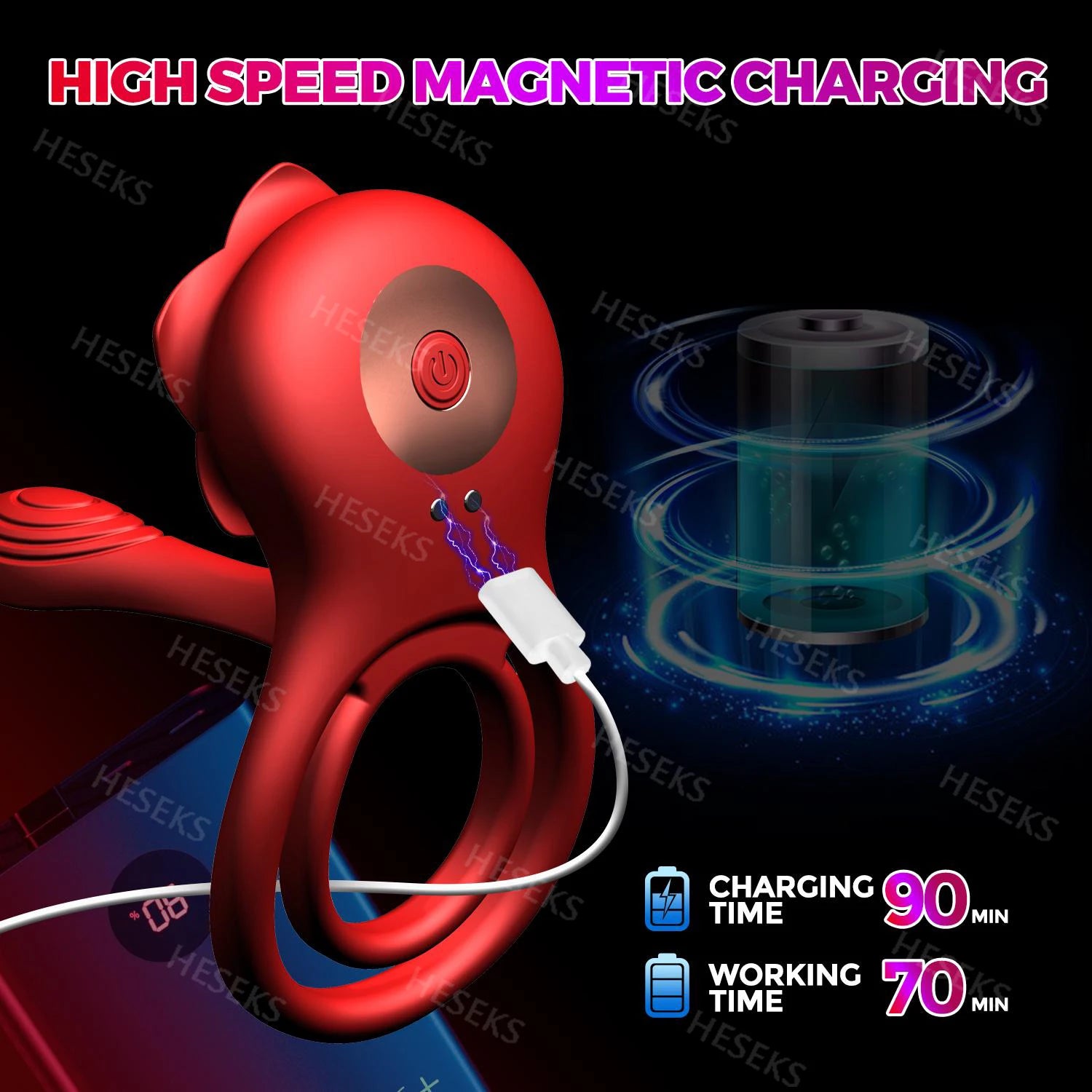 MAXX IMPROVE Inside-Out Red Rose Vibrating Cock Ring - Maxx Improve