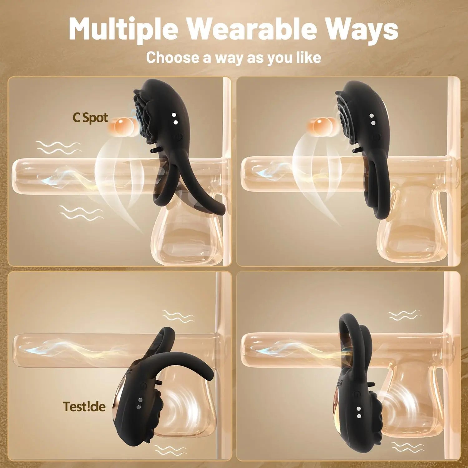 MAXX IMPROVE Black Rose Vibrating Cock Ring - Maxx Improve