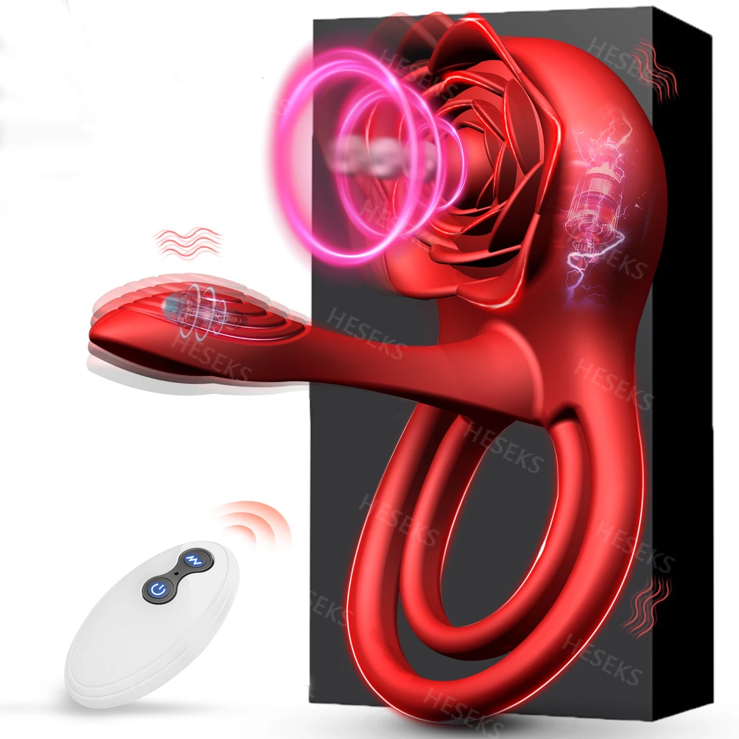 MAXX IMPROVE Inside-Out Red Rose Vibrating Cock Ring - Maxx Improve