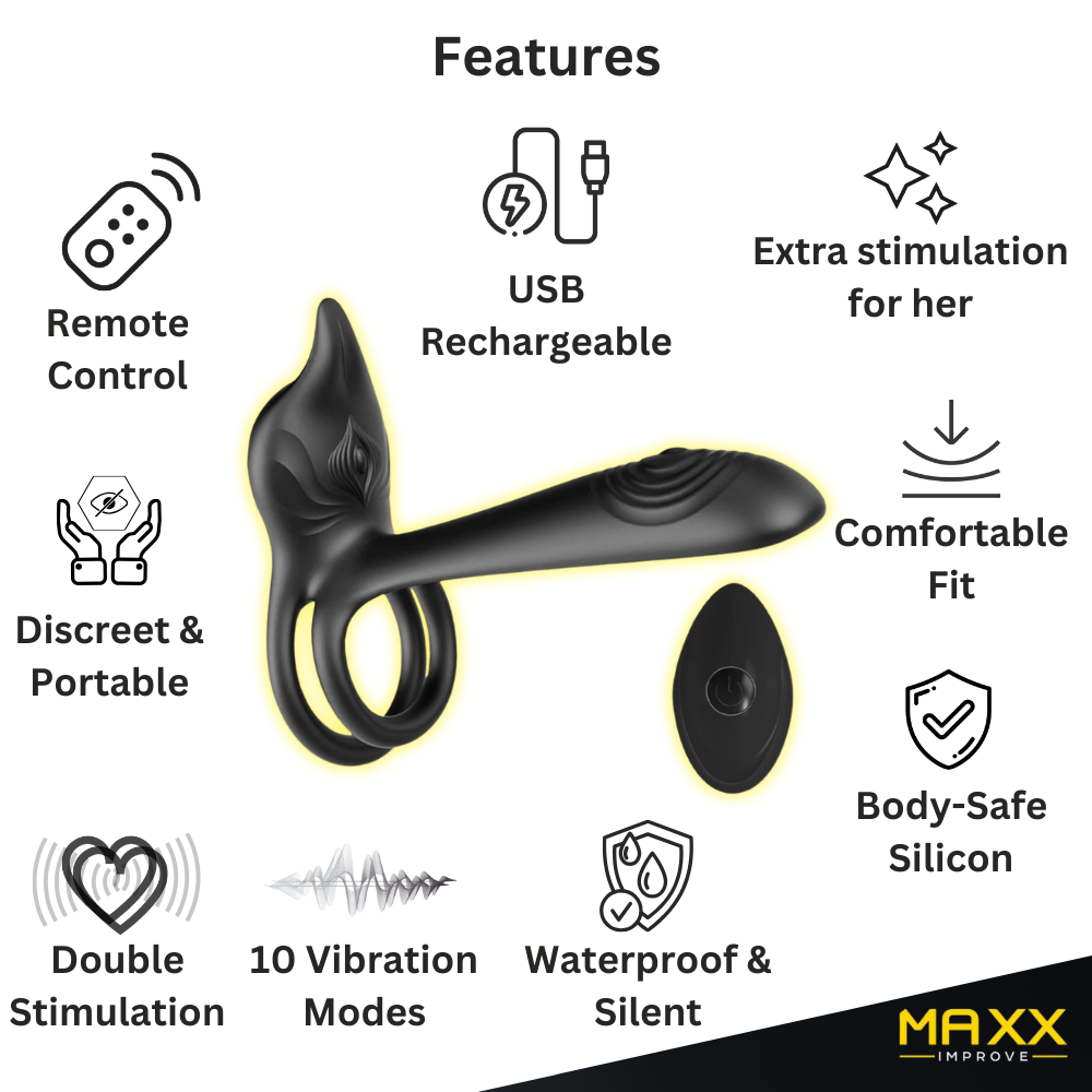 MAXX IMPROVE Double Trouble Vibrerende Cockring